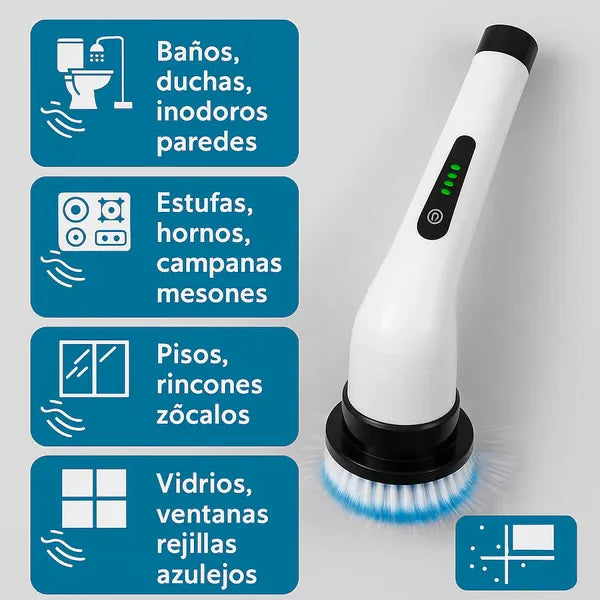 Cepillo Giratorio Inalámbrico 9 en 1.